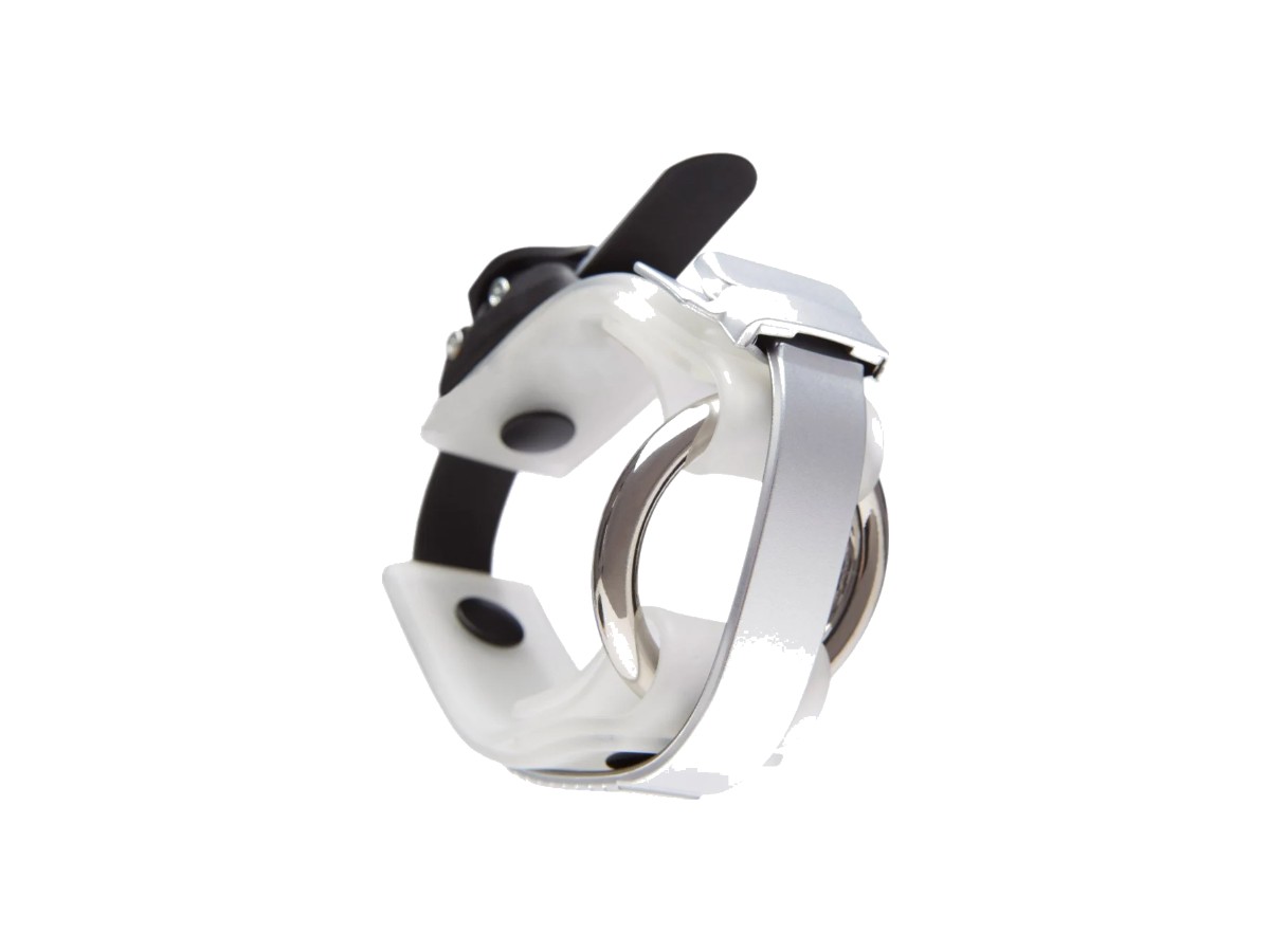 B01 1 RING BRACELET TRANSPARENT BLACK MATT SILVER 0000 vista 3