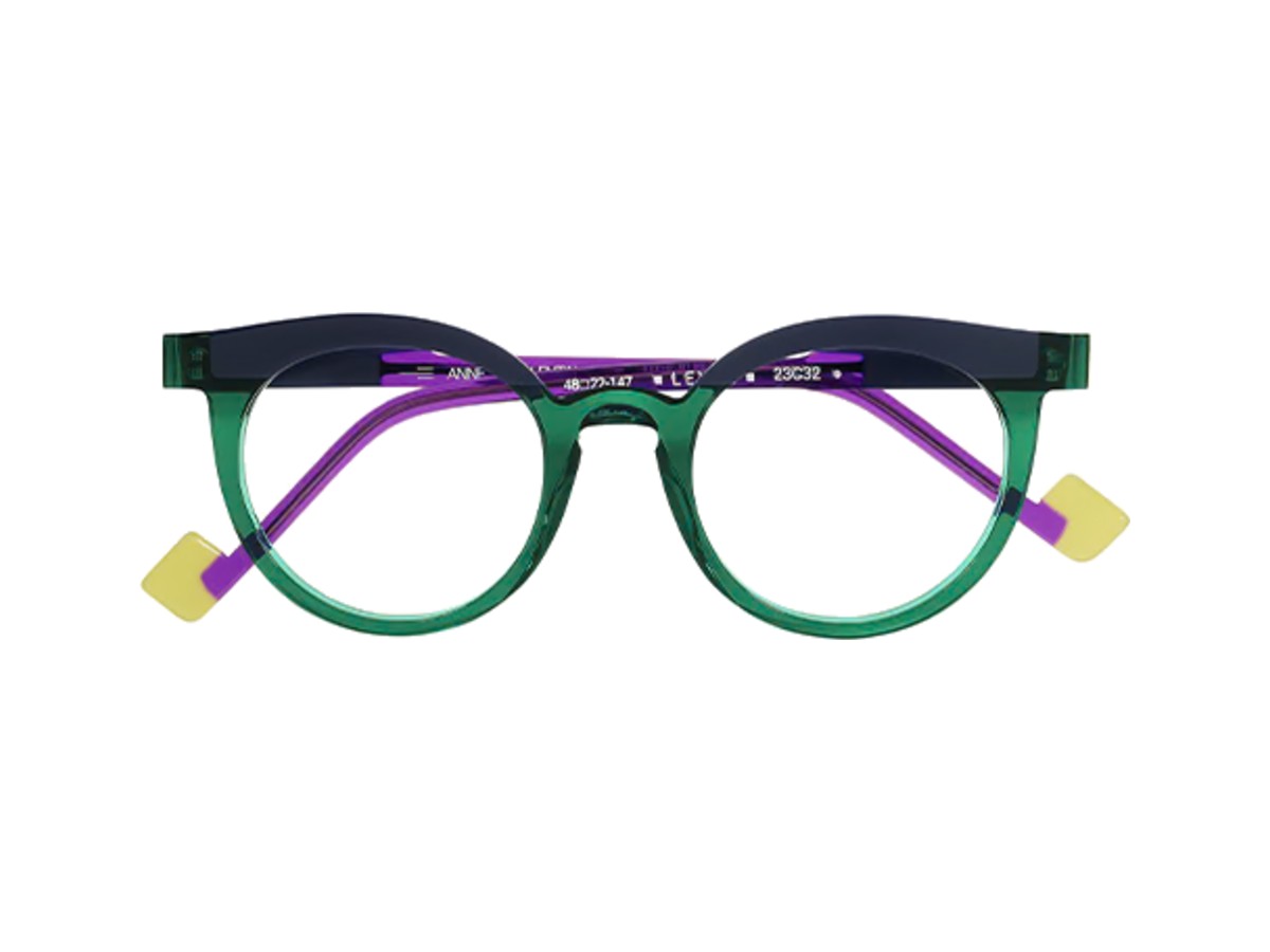 LEVEL 23C32 CRISTAL VERT ANGLAIS OPAQUE BLEU FONCE