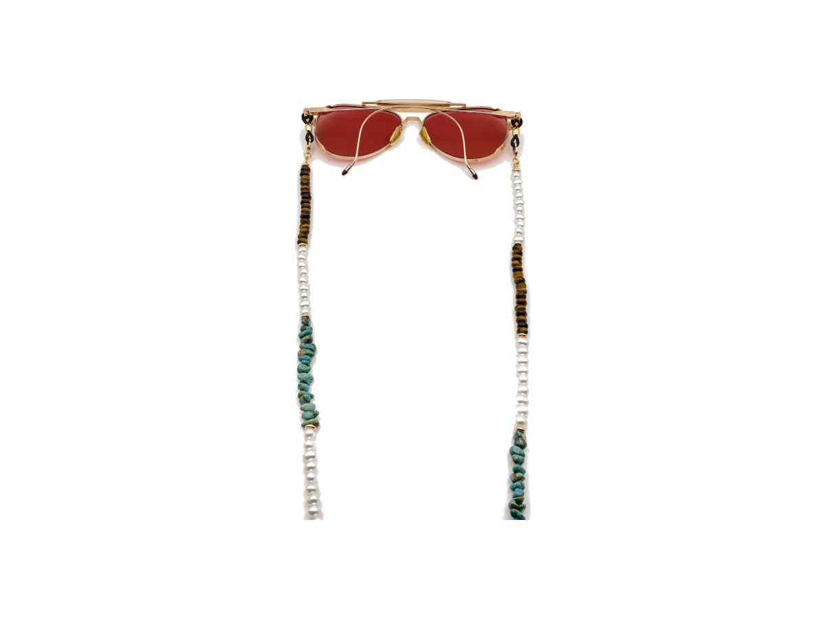 MARFA EYEWEAR CHAIN GOLD WHITE TURQUOISE RED vista 2